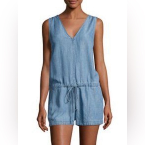 Parker Pants - Rails Parker Denim Romper Blue Shorts Small Chambray Vacay Cruise festival